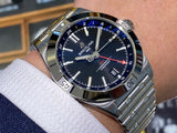  Shop Authentic Breitling Chronomat GMT 40 Automatic Black Dial Silver Steel Strap Watch for Men - A32398101B1A1 - Luxxuri