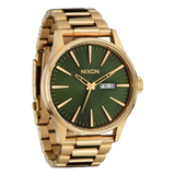 Nixon Sentry Green Dial Gold Steel Strap Watch for Men - A356-1919