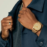 Nixon Sentry Gold Dial Gold Steel Strap Watch for Men - A356-502