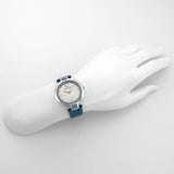  Shop Authentic Versace Olympo Gleam White Dial Green Leather Strap Watch for Women - VAN020016 - Luxxuri