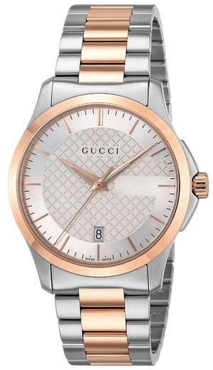  Shop Authentic Gucci G Timeless Silver Dial Two Tone Steel Strap Watch For Men - YA126473 - Luxxuri