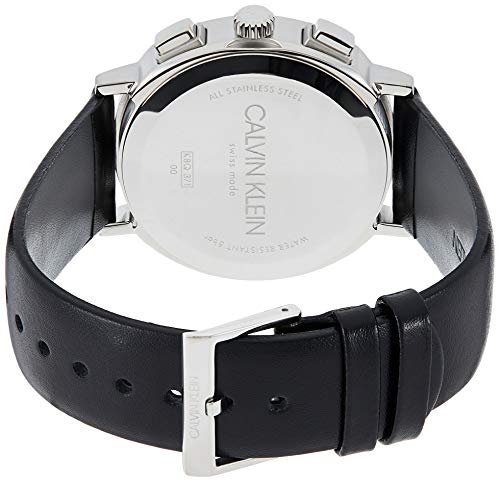  Shop Authentic Calvin Klein Posh Black Dial Black Leather Strap Watch for Men - K8Q371C1 - Luxxuri