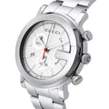  Shop Authentic Gucci G Chrono Chronograph White Dial Silver Steel Strap Watch For Men - YA101339 - Luxxuri