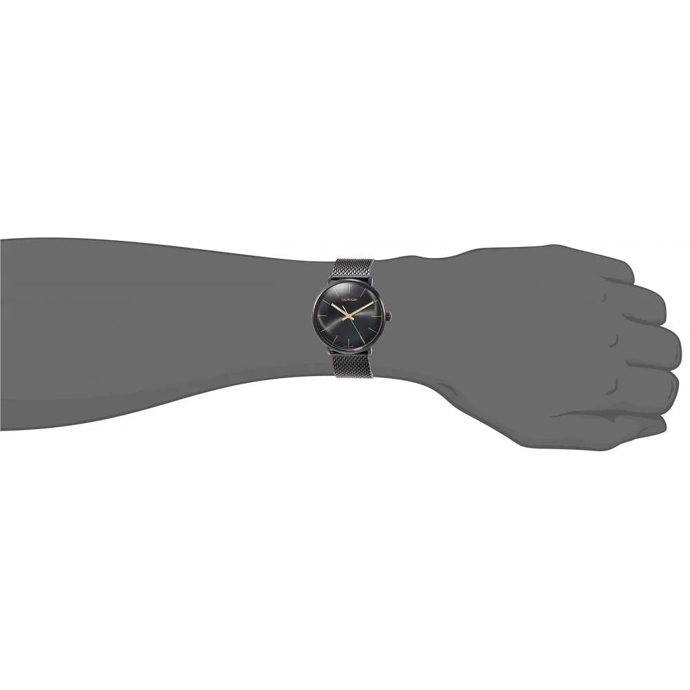  Shop Authentic Calvin Klein High Noon Quartz Black Dial Black Mesh Bracelet Watch for Men - K8M21421 - Luxxuri