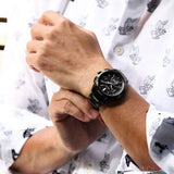 Shop Authentic Hugo Boss Grand Prix Black Dial Black Leather Strap Watch for Men - 1513474 - Luxxuri