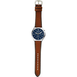  Shop Authentic Fossil Forrester Chronograph Blue Dial Brown Leather Strap Watch for Men -  S5607 - Luxxuri