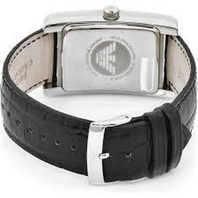  Shop Authentic Emporio Armani Black Dial Black Leather Strap Watch For Men - AR0143 - Luxxuri