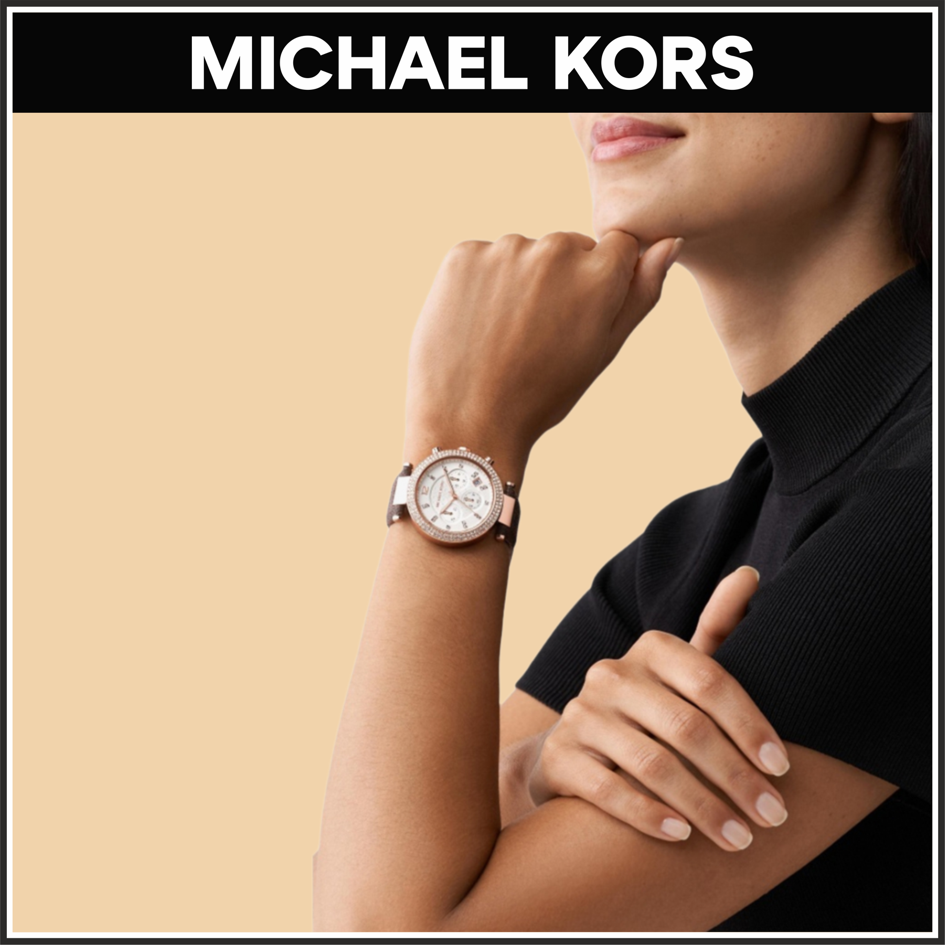  Shop Authentic Michael Kors Parker Chronograph White Dial Brown Leather Strap Watch For Women - MK6917 - Luxxuri