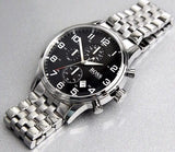  Shop Authentic Hugo Boss Aeroliner Chronograph Quartz Black Dial Silver Steel Strap Watch For Men - HB1512446 - Luxxuri
