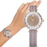  Shop Authentic Swarovski Octea Nova Beige Dial Grey Leather Strap Watch for Women - 5649999 - Luxxuri