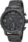  Shop Authentic Fossil Nate Chronograph Black Dial Black Steel Strap Watch for Men - JR1401 - Luxxuri