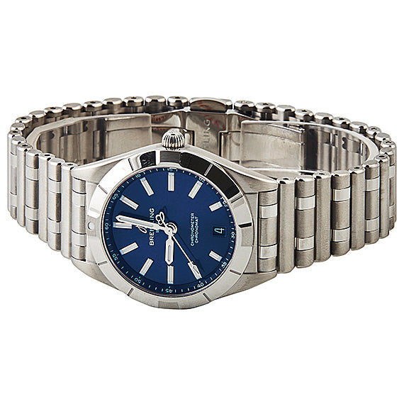  Shop Authentic Breitling Chronomat 32 Blue Dial Silver Steel Strap Watch for Women - A77310101C1A1 - Luxxuri