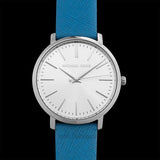  Shop Authentic Michael Kors Jaryn Quartz Silver Dial Blue Leather Strap Watch For Women - MK2495 - Luxxuri