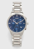  Shop Authentic Hugo Boss Dapper Chronograph Blue Dial Silver Steel Strap Watch For Men - 1513927 - Luxxuri