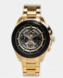  Shop Authentic Maserati Traguardo Skeleton Black Dial Gold Steel Strap Watch For Men - R8873612058 - Luxxuri