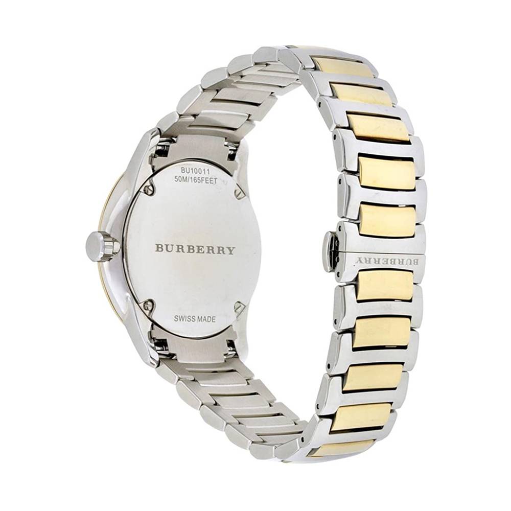 Shop Authentic Burberry The Classic Gold Dial Two Tone Steel Strap Watch for Men - BU10011 - Luxxuri