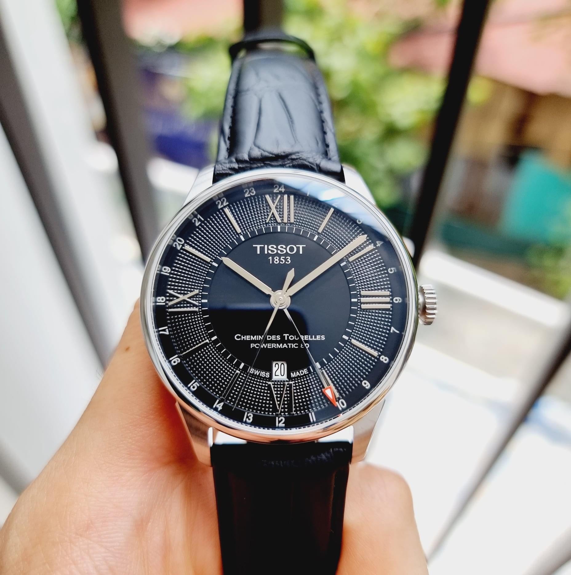  Shop Authentic Tissot Chemin Des Tourelles Powermatic 80 Black Dial Black Leather Strap Watch For Men - T099.407.16.058.00 - Luxxuri