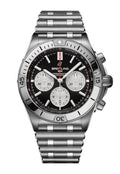  Shop Authentic Breitling Chronomat B01 42mm Black Dial Silver Steel Strap Watch for Men - AB0134101B1A1 - Luxxuri