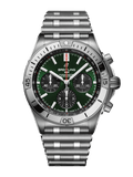  Shop Authentic Breitling Chronomat B01 42 Green Dial Silver Steel Strap Watch for Men - AB0134101L1A1 - Luxxuri