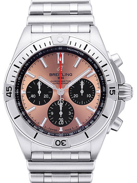 Shop Authentic Breitling Chronomat B01 42 Brown Dial Silver Steel Strap Watch for Men - AB0134101K1A1 - Luxxuri