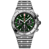  Shop Authentic Breitling Chronomat B01 42mm Green Dial Silver Steel Strap Watch for Men - AB01343A1L1A1 - Luxxuri