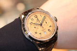  Shop Authentic Breitling Premier B01 Chronograph 42 Beige Dial Brown Leather Strap Watch for Men - AB0145331K1P1 - Luxxuri
