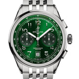  Shop Authentic Breitling Premier B01 Chronograph 42 Green Dial Silver Steel Strap Watch for Men - AB0145371L1A1 - Luxxuri