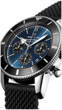  Shop Authentic Breitling Superocean Heritage B01 Chronograph 44 Blue Dial Black Mesh Bracelet Watch for Men - AB0162121C1S1 - Luxxuri