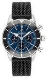  Shop Authentic Breitling Superocean Heritage B01 Chronograph 44 Blue Dial Black Mesh Bracelet Watch for Men - AB0162121C1S1 - Luxxuri