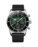  Shop Authentic Breitling Superocean Heritage B01 Chronograph 44 Limited Edition Green Dial Black Mesh Bracelet Watch for Men - AB01621A1L1S1 - Luxxuri