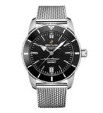  Shop Authentic Breitling Superocean Heritage B20 Automatic 42 Black Dial Silver Mesh Bracelet Watch for Men - AB2010121B1A1 - Luxxuri
