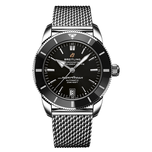  Shop Authentic Breitling Superocean Heritage B20 Automatic 42 Black Dial Silver Mesh Bracelet Watch for Men - AB2010121B1A1 - Luxxuri