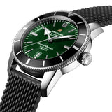  Shop Authentic Breitling Superocean Heritage B20 Automatic 46 Green Dial Black Mesh Bracelet Watch for Men - AB2020121L1S1 - Luxxuri