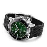  Shop Authentic Breitling Superocean Heritage B20 Automatic 46 Green Dial Black Mesh Bracelet Watch for Men - AB2020121L1S1 - Luxxuri