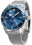  Shop Authentic Breitling Superocean Heritage B20 Automatic 44 Blue Dial Silver Mesh Bracelet Watch for Men - AB2030161C1A1 - Luxxuri