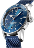  Shop Authentic Breitling Superocean Heritage II B20 44mm Blue Dial Blue Rubber Strap Mens Watch - AB2030161C1S1 - Luxxuri