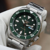  Shop Authentic Seiko 5 Sports Automatic Analog Green Dial Silver Steel Strap Watch For Men - SRPD63K1 - Luxxuri