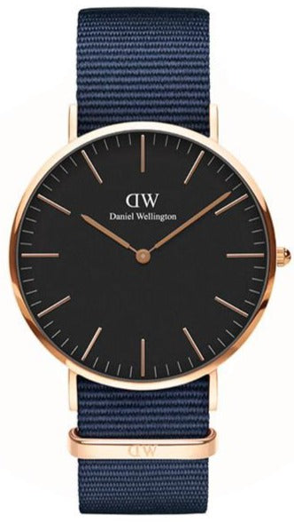  Shop Authentic Daniel Wellington Classic Bayswater Black Dial Black NATO Strap Watch For Men - DW00100277 - Luxxuri