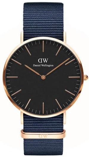  Shop Authentic Daniel Wellington Classic Bayswater Black Dial Black NATO Strap Watch For Men - DW00100277 - Luxxuri