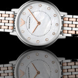  Shop Authentic Emporio Armani Mother of Pearl Dial Two Tone Stainless Steel Watch For Women - AR11094 - Luxxuri