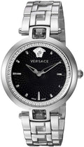  Shop Authentic Versace Crystal Gleam Guilloche  Black Dial Silver Steel Strap Watch for Women - VAN030016 - Luxxuri