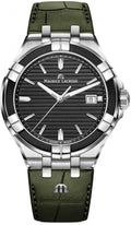  Shop Authentic Maurice Lacroix Aikon Quartz Black Dial Green Crocodile Leather Strap Watch for Men - AI1008-PVB21-330-1 - Luxxuri