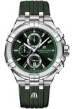  Shop Authentic Maurice Lacroix Aikon Chronograph Green Dial Green Rubber Strap Watch for Men  - AI1018-SS000-630-5 - Luxxuri