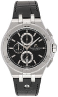  Shop Authentic Maurice Lacroix Aikon Chronograph Black Dial Black Leather Strap Watch for Men - AI1018-SS001-330-1 - Luxxuri