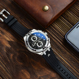  Shop Authentic Maurice Lacroix Aikon Chronograph Black Dial Black Leather Strap Watch for Men - AI1018-SS001-330-2 - Luxxuri