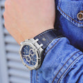  Shop Authentic Maurice Lacroix Aikon Chronograph Blue Dial Blue Leather Strap Watch for Men - AI1018-SS001-430-1 - Luxxuri