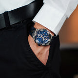  Shop Authentic Maurice Lacroix Aikon Chronograph Blue Dial Blue Leather Strap Watch For Men - AI1018-SS001-432-4 - Luxxuri