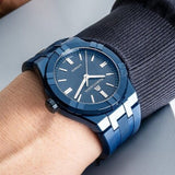  Shop Authentic Maurice Lacroix Automatic PVD Limited Edition Blue Dial Blue Silicon Strap Watch For Men - AI6007-PVC00-430-4 - Luxxuri
