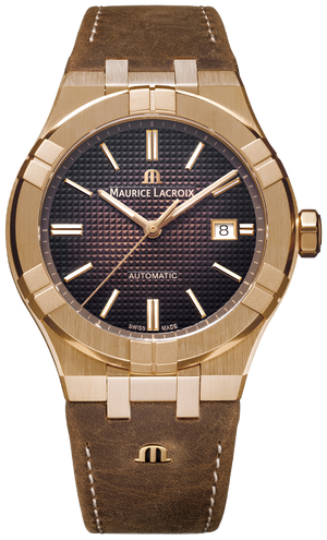  Shop Authentic Maurice Lacroix Aikon Automatic Brown Dial Brown Leather Strap Watch For Men - AI6008-BRZ01-730-3 - Luxxuri