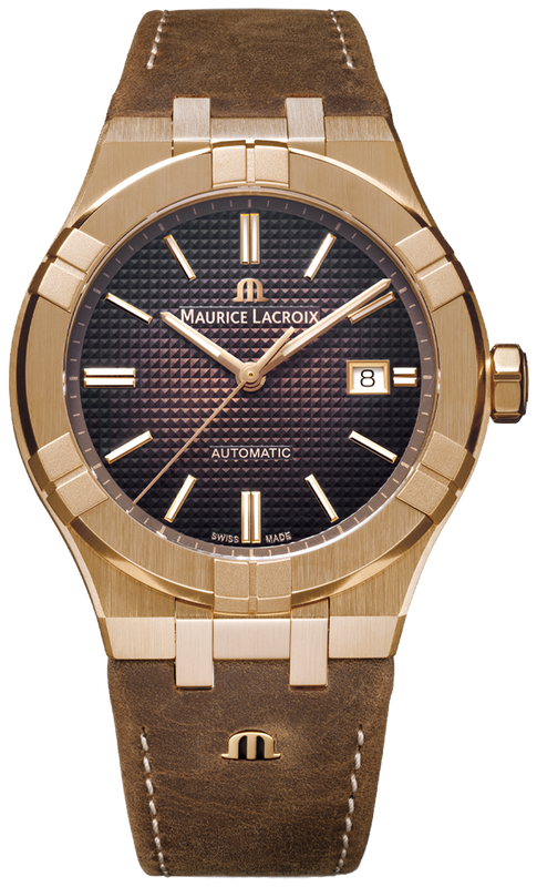 Shop Authentic Maurice Lacroix Aikon Automatic Brown Dial Brown Leather Strap Watch For Men - AI6008-BRZ01-730-3 - Luxxuri